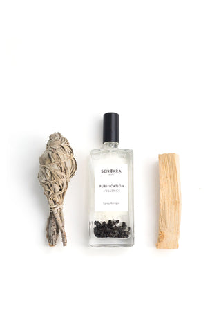 Coffret purification sauge palo santo spray aurique