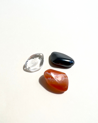 Cristal de Roche, Hématite et Cornaline